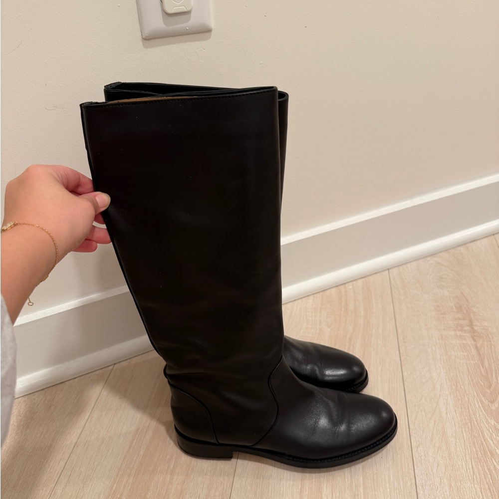Red Valentino leather high knee boots